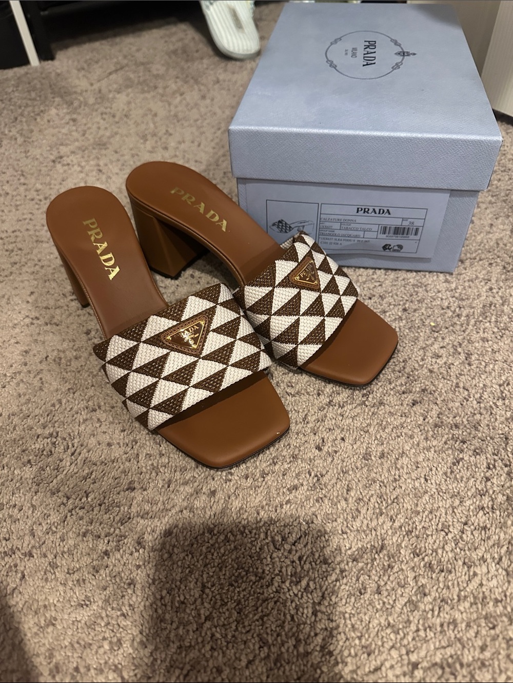 Prada calzaturre Donna with triangle logo, BRAND NEW